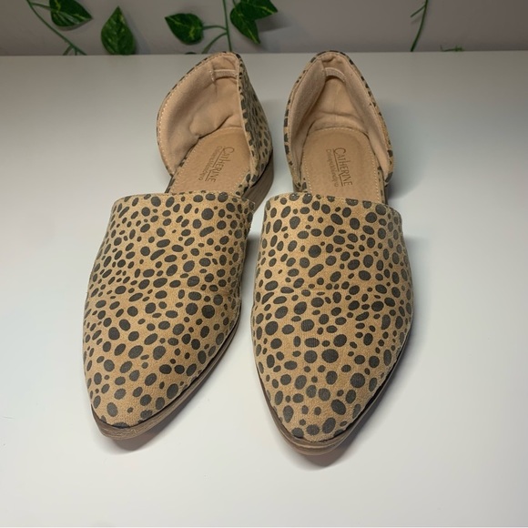 Catherine Malandrino D'Orsay Flats Size 6.5  US Tan Brown Cheetah Print Spotted - Picture 4 of 9